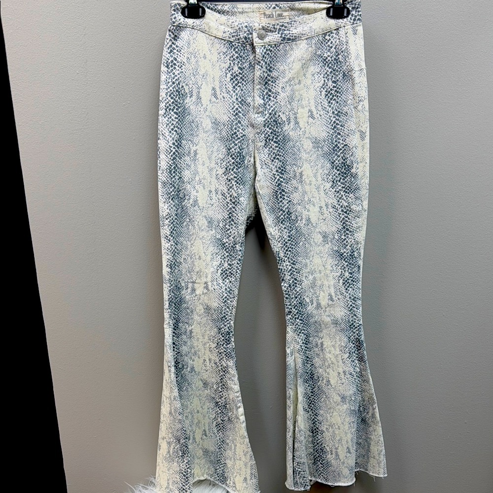 Vervet by Flying Monkey Snakeskin Flare Pants